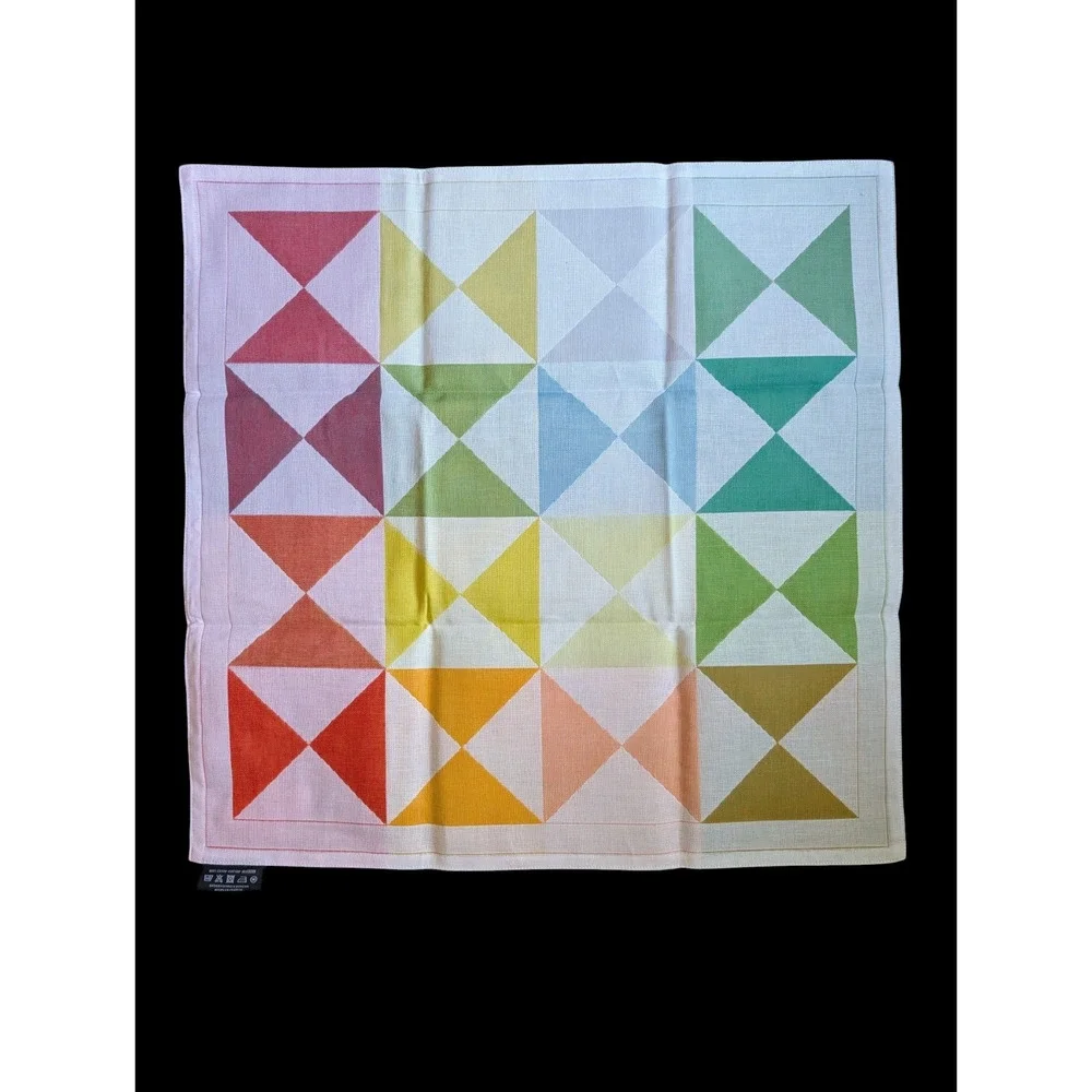 Le Jacquard Francais Origami Napkins New Set of 4 Multicolor Cotton 20 x 20
